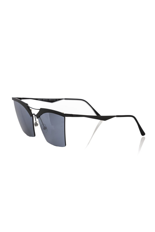 Frankie Morello Schwarze Metall-Sonnenbrille für Damen
