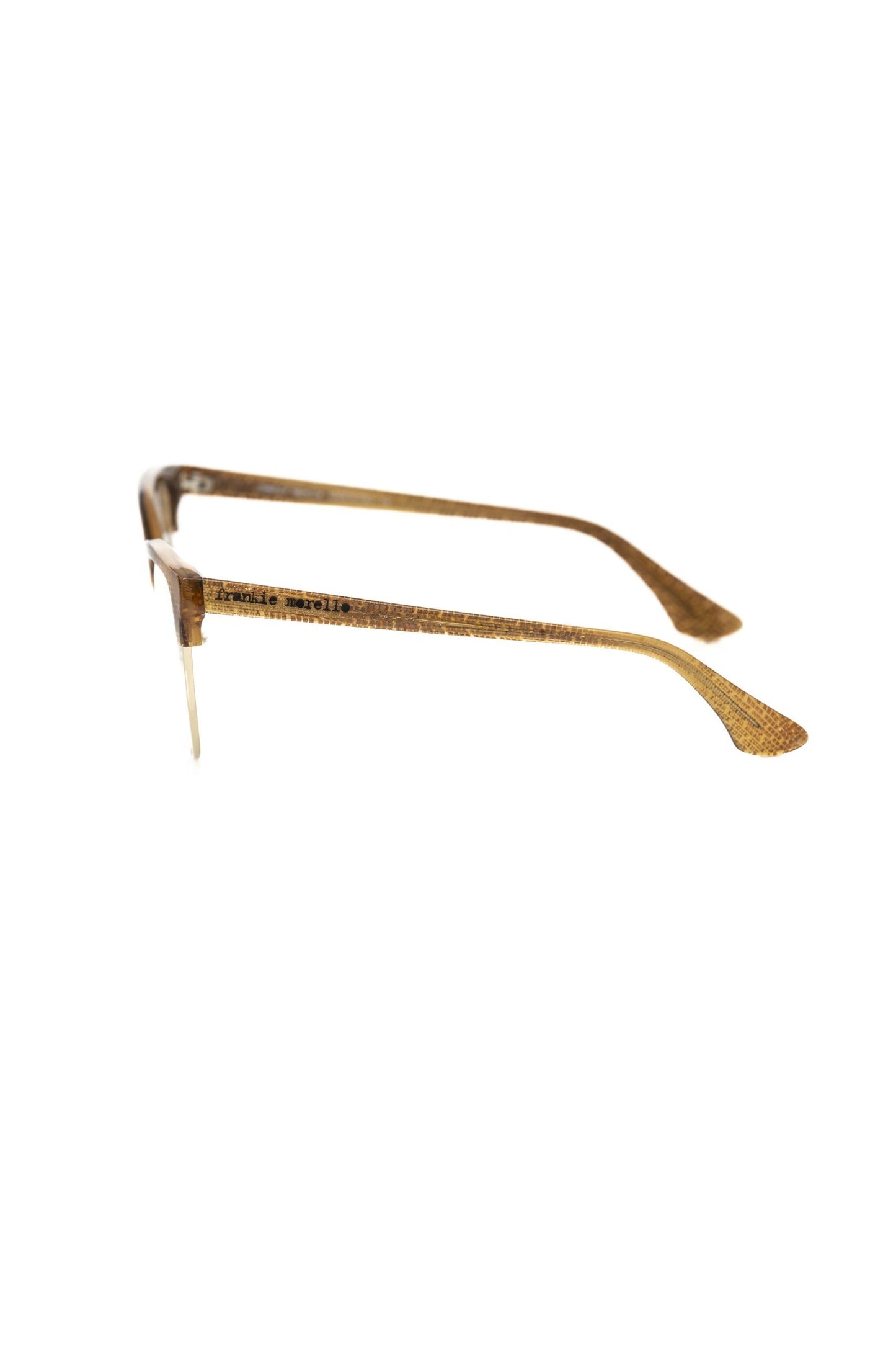 Frankie Morello Braune Metallic-Faser Damenbrille