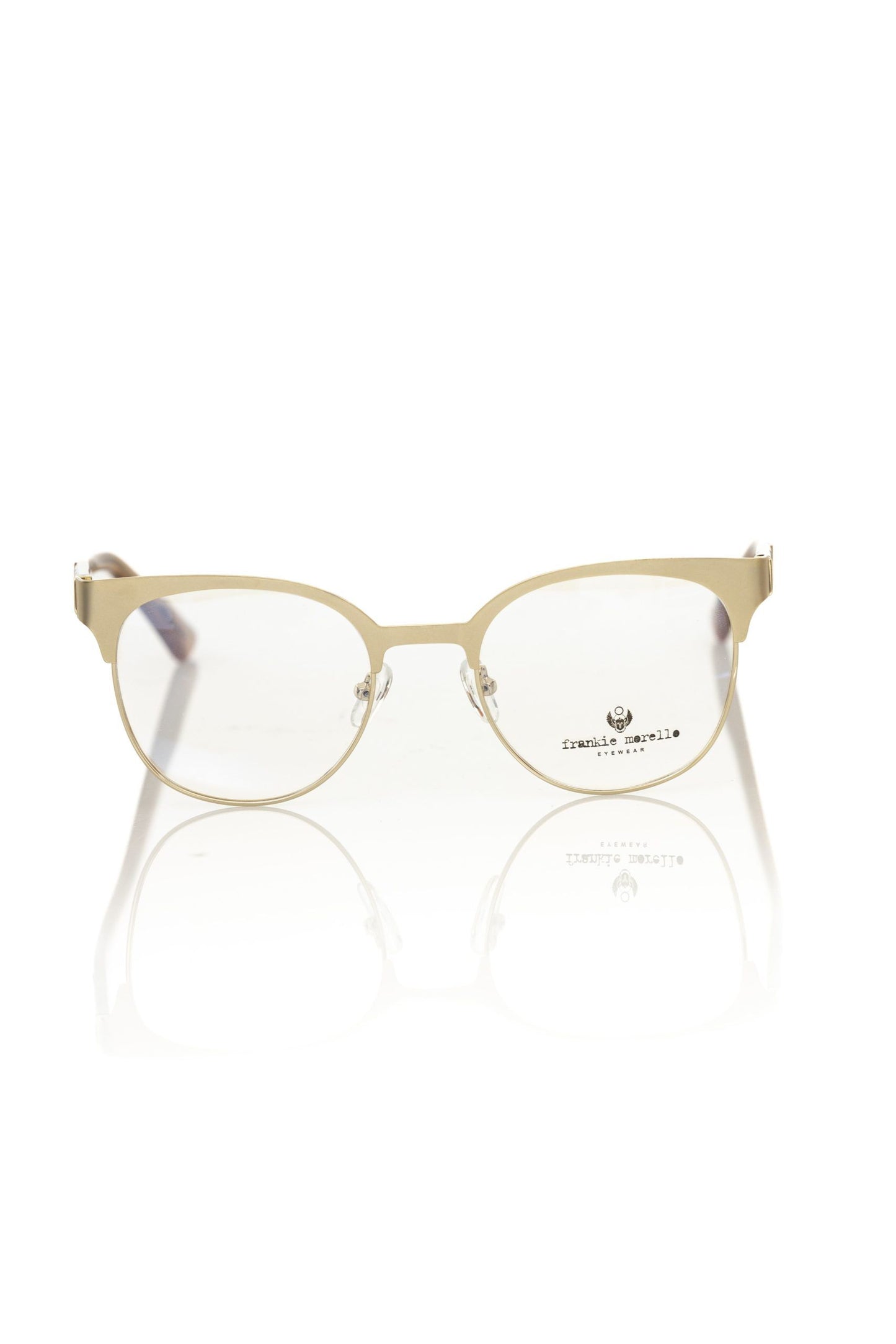 Frankie Morello Goldfarbene Damenbrille aus Azetat