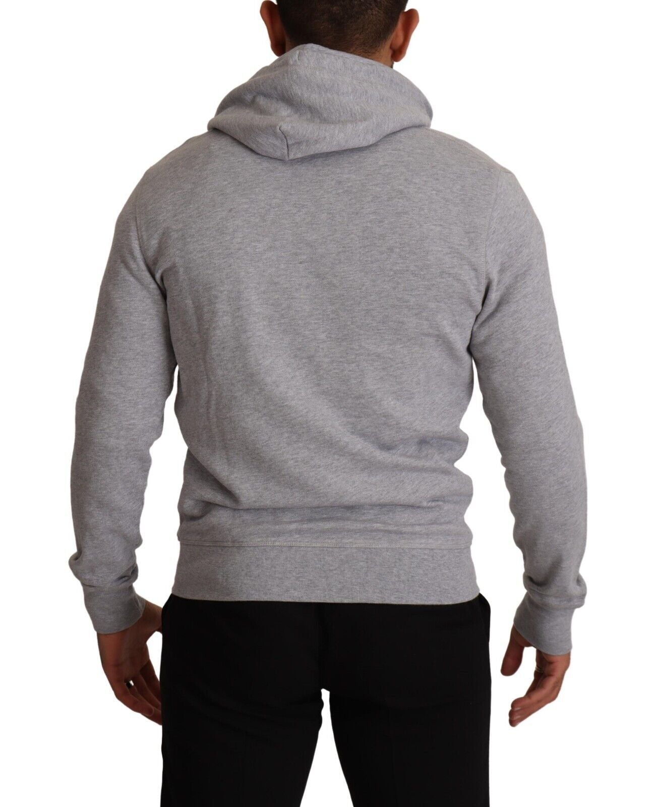 Hackett Graues Baumwoll-Sweatshirt mit Kapuze und Reißverschluss Pullover