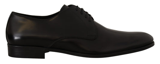 Dolce & Gabbana Schwarze Leder-Schnürschuhe für formelle Derbys