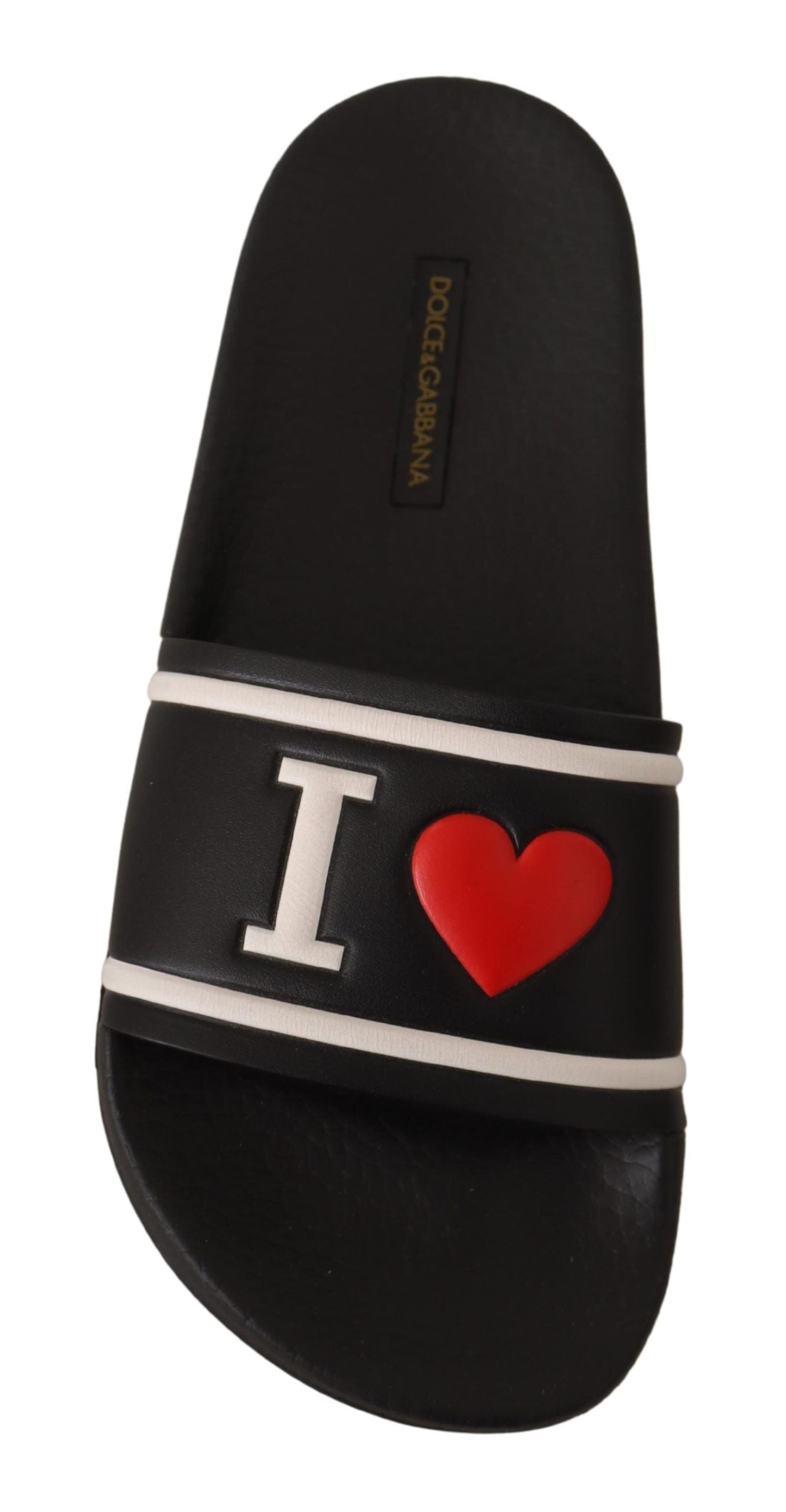 Dolce & Gabbana Schwarzes Leder I Love D&amp