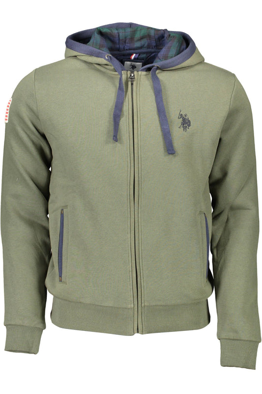 U.S. POLO ASSN. Grüner Baumwollpullover für Männer