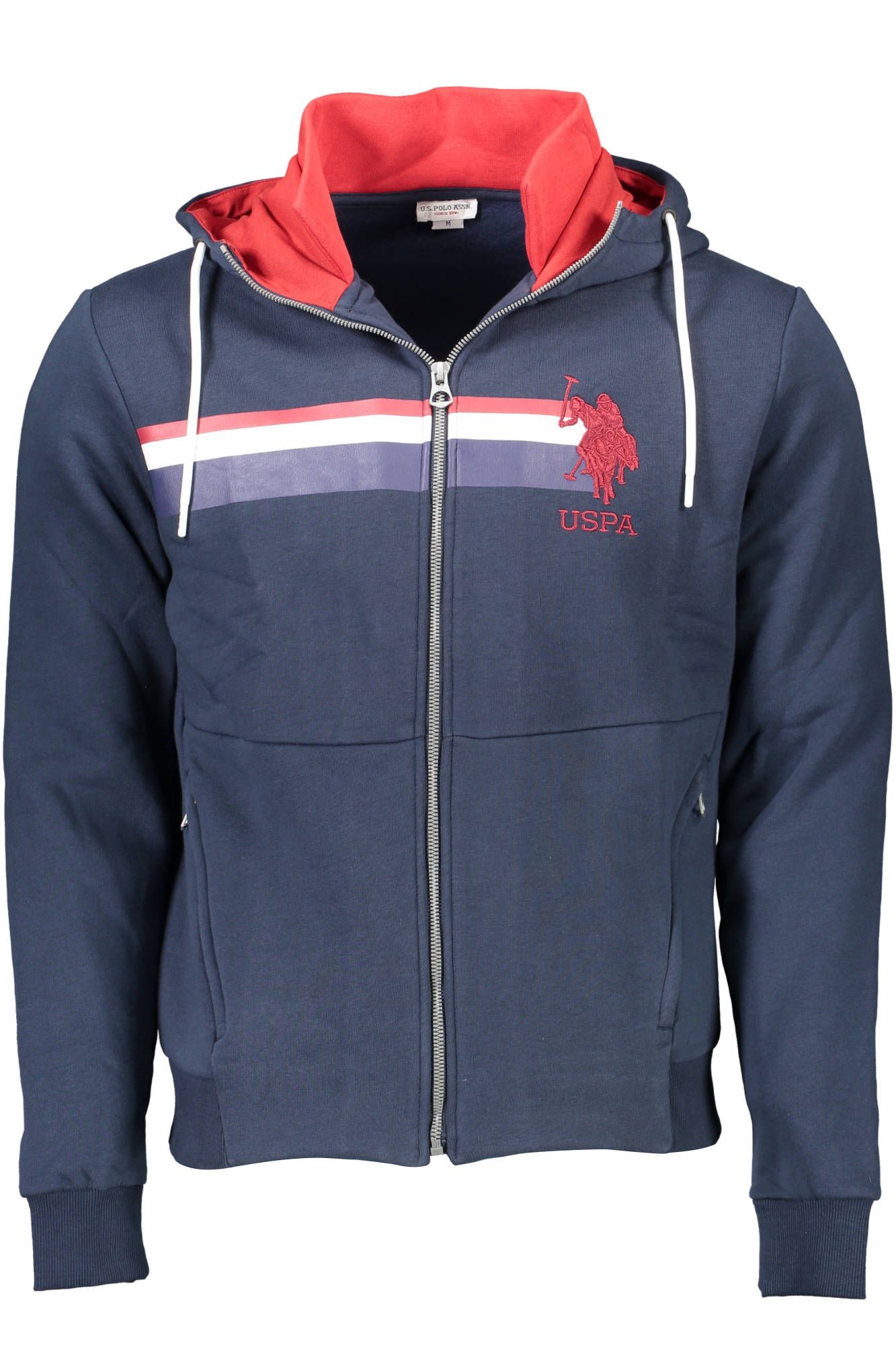 U.S. POLO ASSN. Blauer Herrenpullover aus Baumwolle