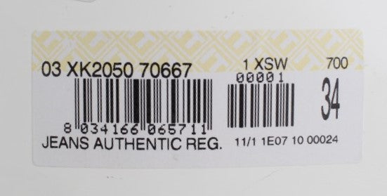 Acht Blaue Waschung Baumwolle Denim Regular Fit Jeans