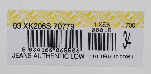 Acht Blaue Baumwollwaschung Regular Straight Fit Jeans