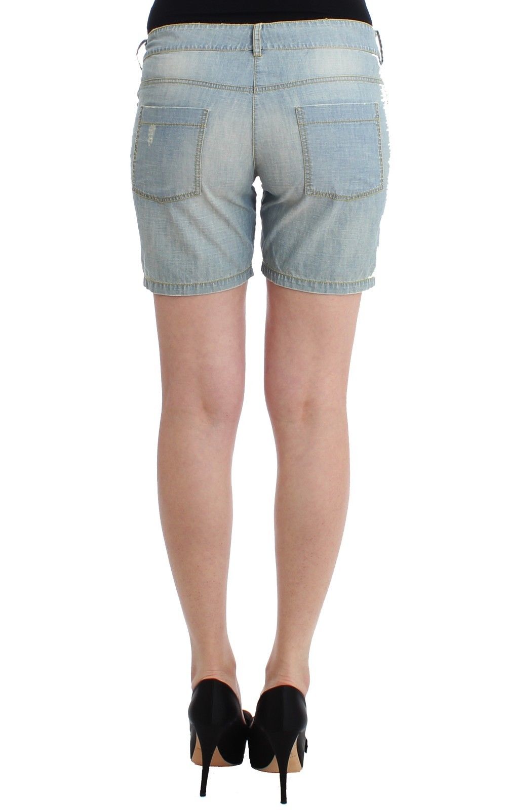 Ermanno Scervino Beachwear Blau Denim City Casual Kleid Shorts