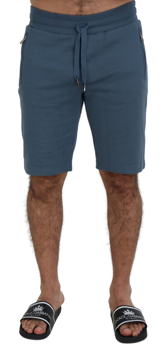Dolce & Gabbana Blaue Baumwolle Bermuda Casual Herren Shorts
