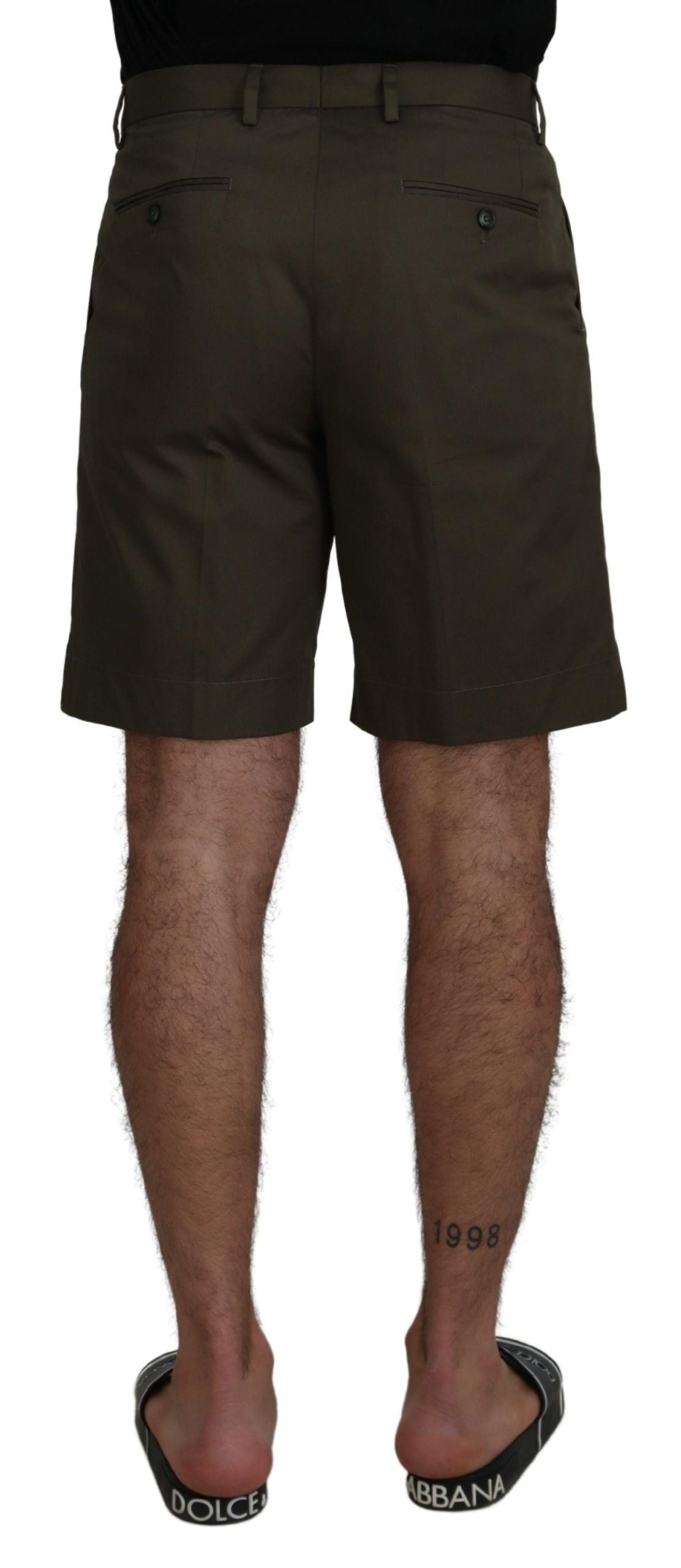 Dolce & Gabbana Grüne Chinos Baumwolle Casual Shorts