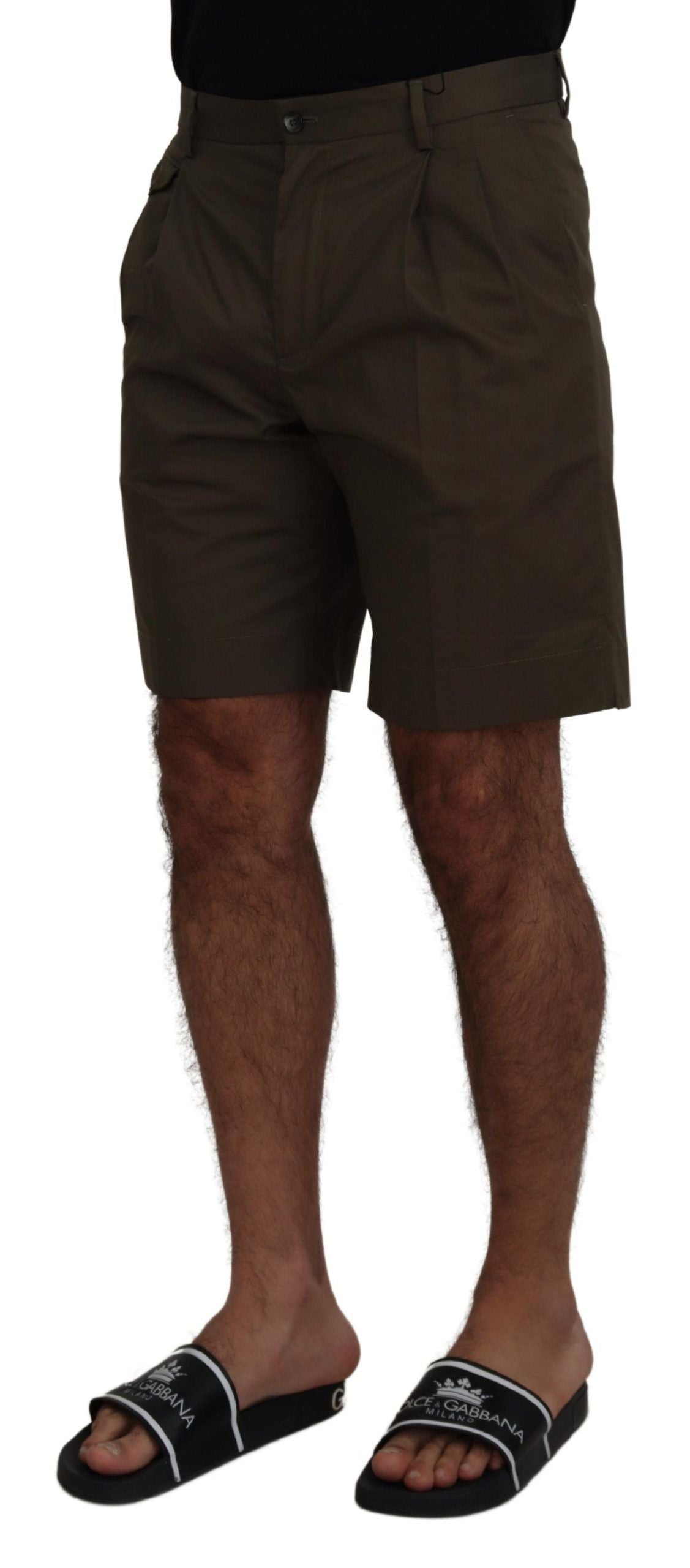 Dolce & Gabbana Grüne Chinos Baumwolle Casual Shorts
