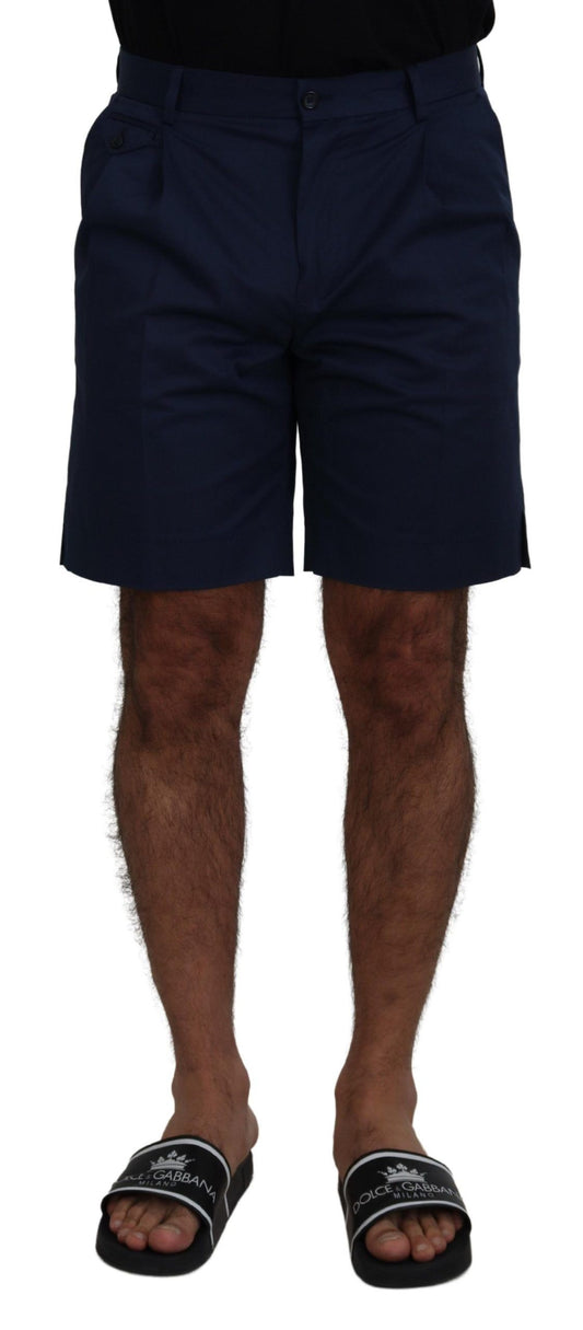 Dolce & Gabbana Blaue Chinos Baumwolle Stretch Casual Shorts