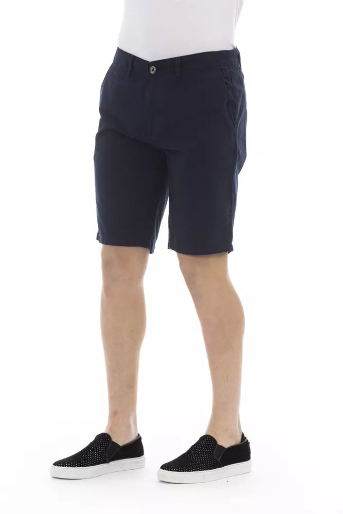 Baldinini Trend Blaue Baumwoll-Bermuda-Shorts für Herren