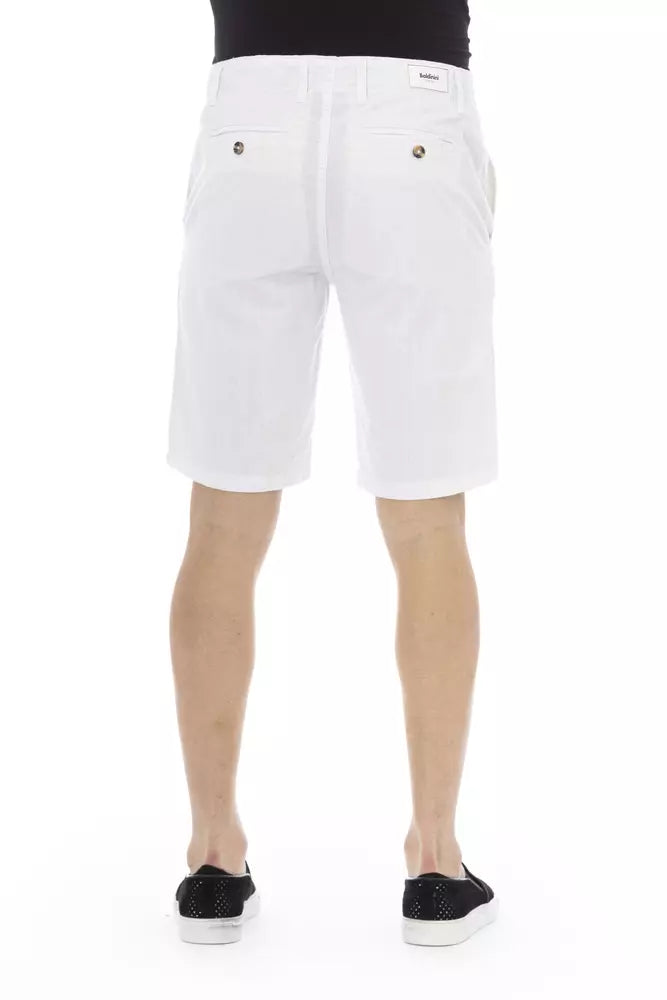 Baldinini Trend Weiße Baumwoll-Bermuda-Shorts für Herren