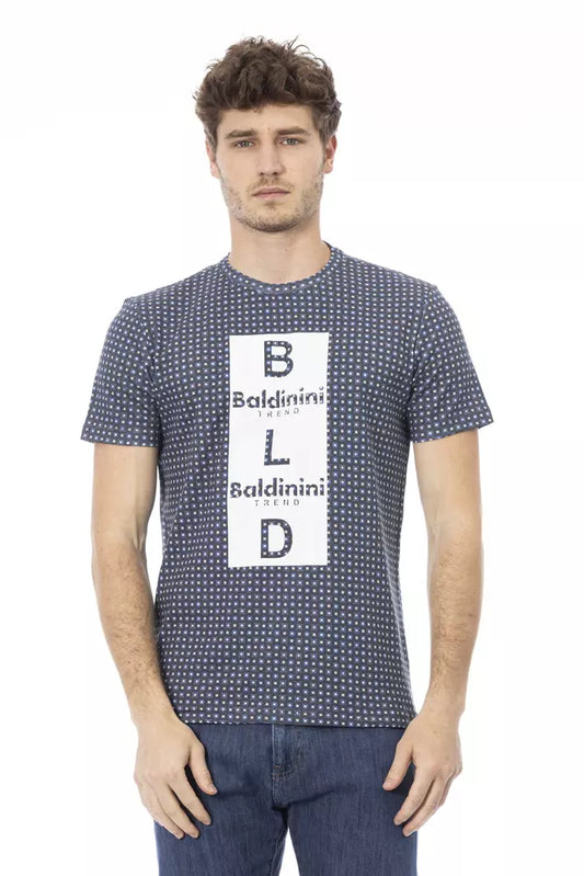 Baldinini Trend Graues Baumwoll-T-Shirt