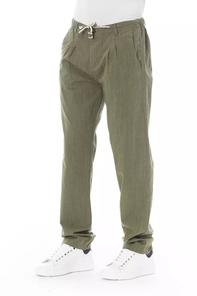 Baldinini Trend Baumwoll-Chino im Army-Look
