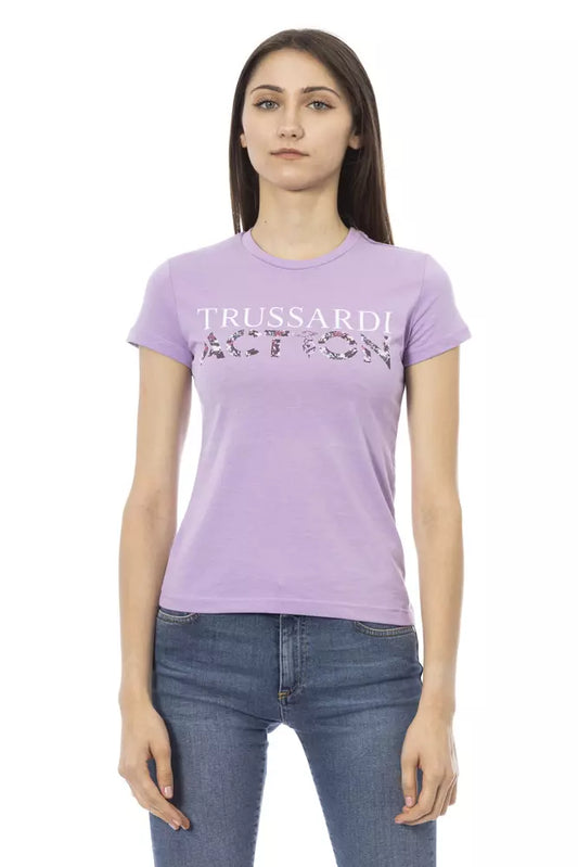 Trussardi Action Lila Baumwolle Frauen T-Shirt