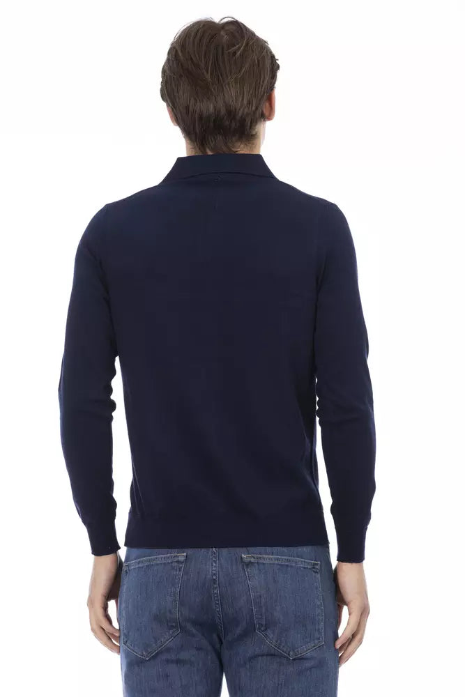 Baldinini Trend Himmelblaues Baumwollhemd für Herren