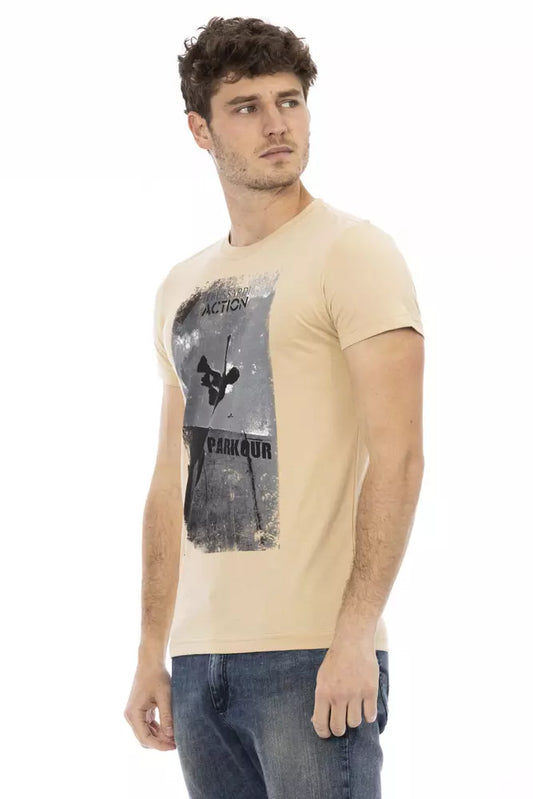 Trussardi Action Beiges Baumwoll-T-Shirt für Herren