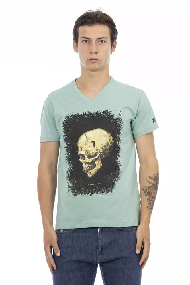 Trussardi Action Grünes Baumwoll-T-Shirt für Herren
