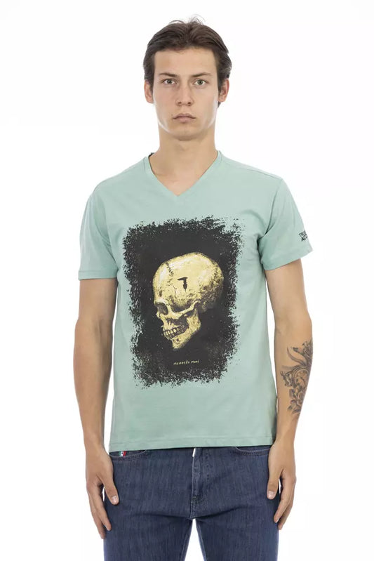 Trussardi Action Grünes Baumwoll-T-Shirt für Herren