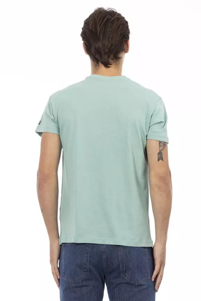 Trussardi Action Grünes Baumwoll-T-Shirt für Herren