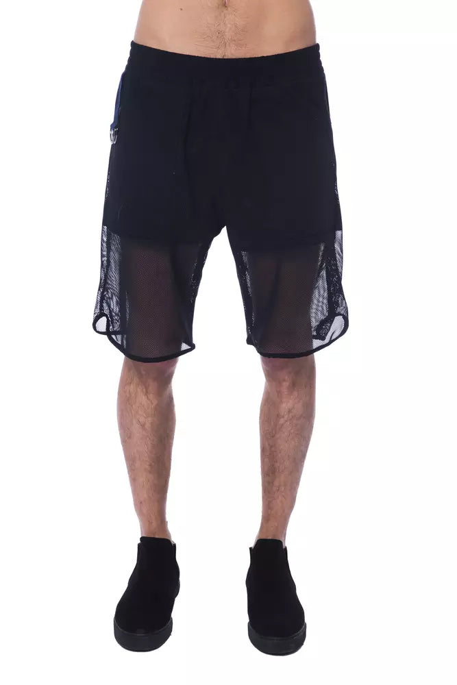 Nicolo Tonetto Schwarze Polyester-Shorts für Herren