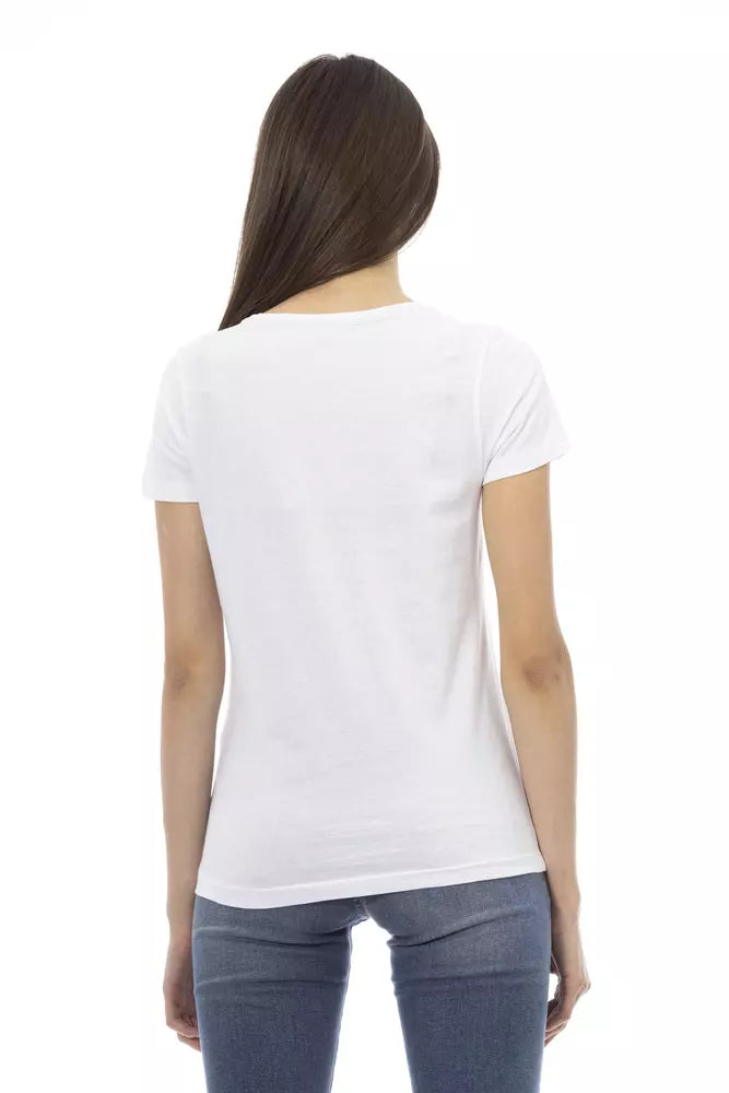 Trussardi Action Weißes T-Shirt aus Baumwolle für Frauen