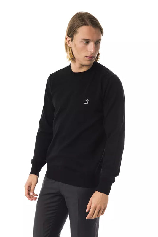 Uominitaliani Schwarzer Herren-Pullover aus Merinowolle