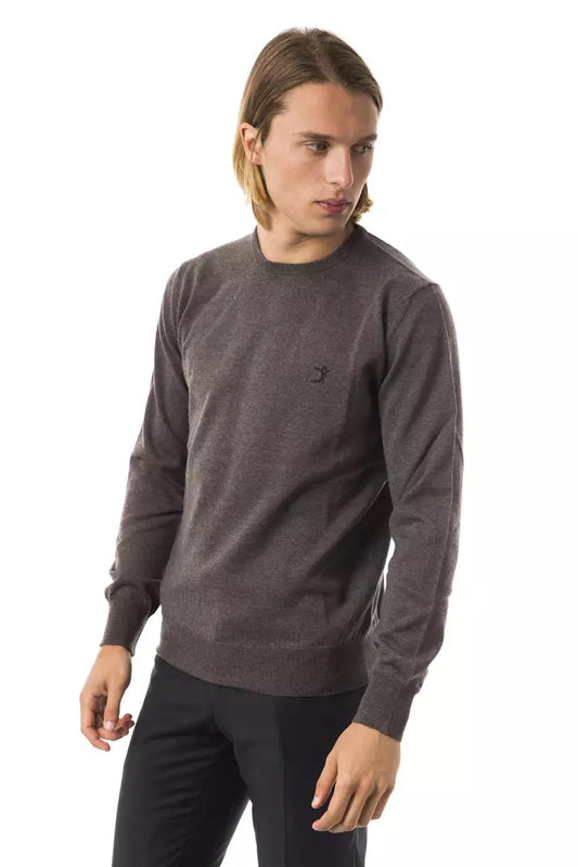 Uominitaliani Grauer Herren-Pullover aus Merinowolle