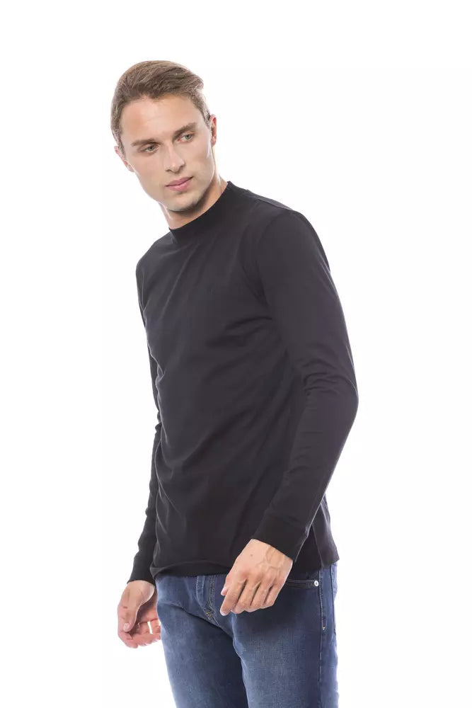 Verri Schwarzer Herren-Pullover aus Baumwolle