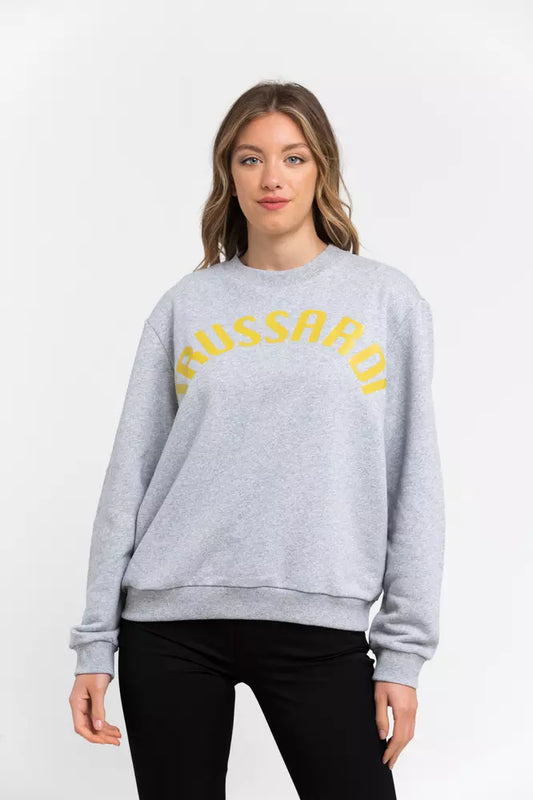 Trussardi Graues Baumwoll-Sweatshirt für Damen
