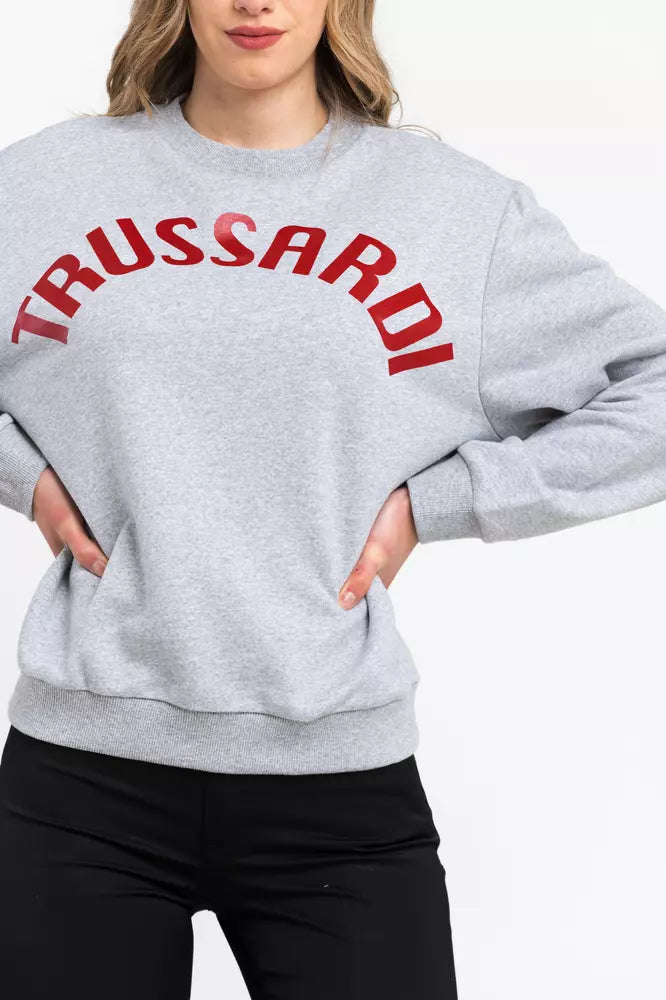 Trussardi Graues Baumwoll-Sweatshirt für Damen