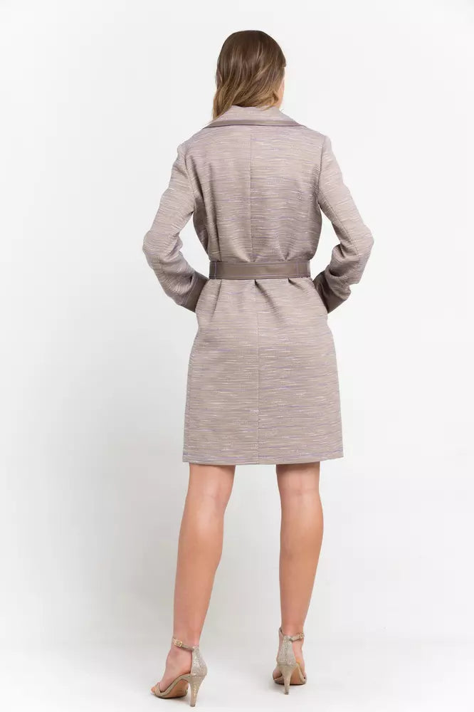 Trussardi Beiger Damenmantel aus Baumwollmischung