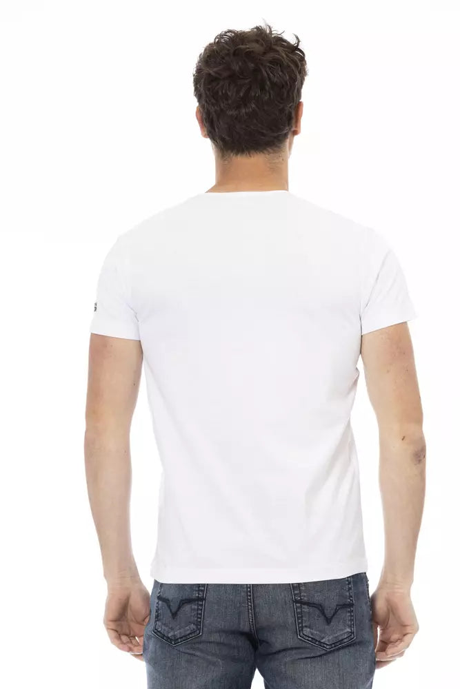 Trussardi Action Weißes Herren-T-Shirt aus Baumwolle