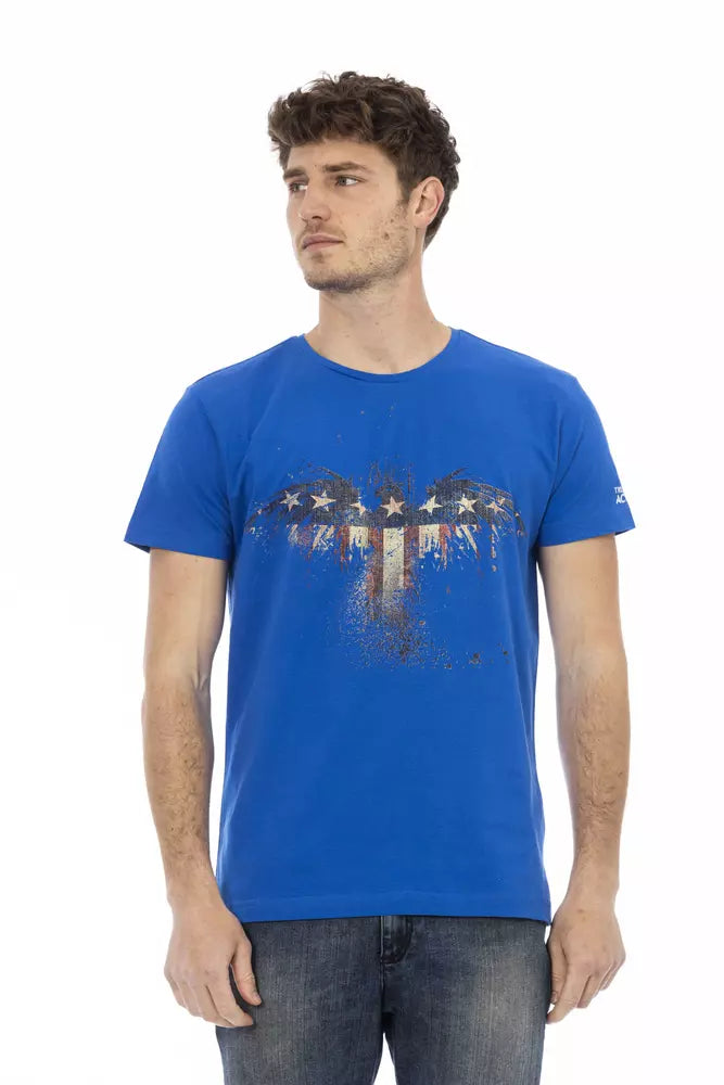 Trussardi Action Herren-T-Shirt aus Baumwolle in Blau