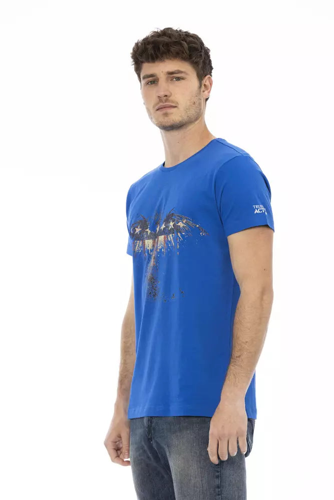 Trussardi Action Herren-T-Shirt aus Baumwolle in Blau