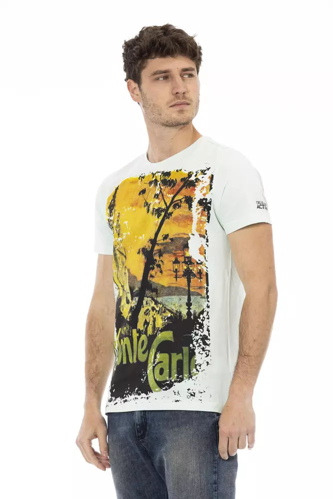 Trussardi Action „Hellblaues Baumwoll-T-Shirt für Herren“