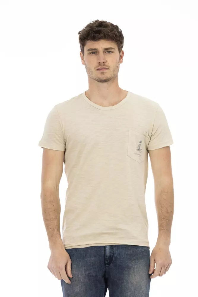 Trussardi Action Beiges Baumwoll-T-Shirt für Herren