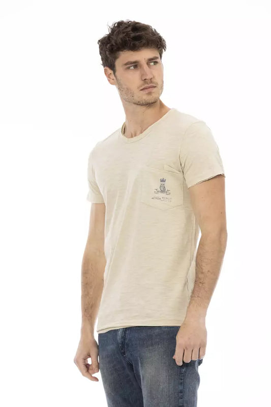 Trussardi Action Beiges Baumwoll-T-Shirt für Herren