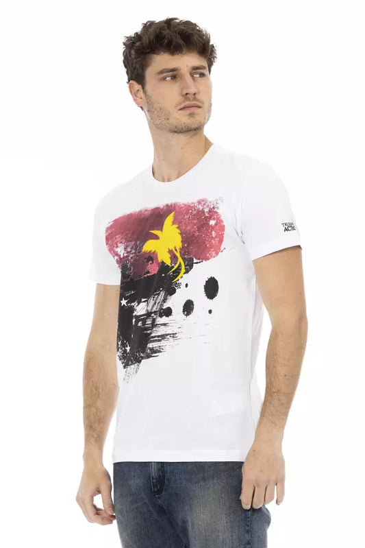 Trussardi Action Weißes Herren-T-Shirt aus Baumwolle