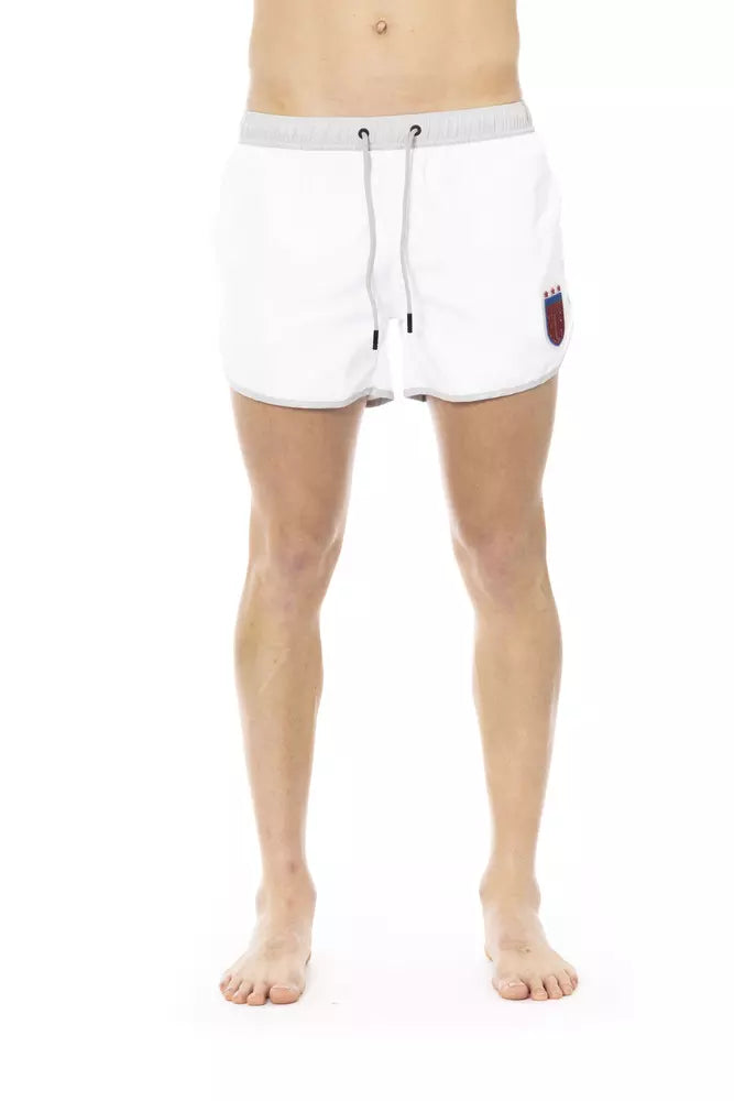 Weiße Bikkembergs Badeshorts aus Polyester