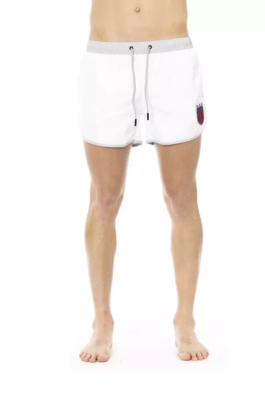 Weiße Bikkembergs Badeshorts aus Polyester
