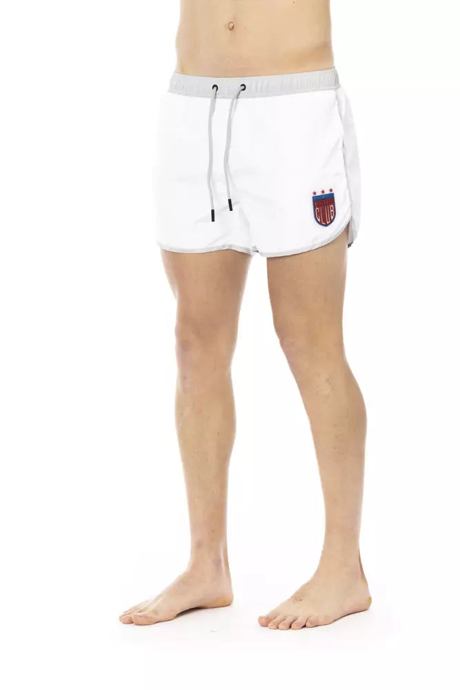 Weiße Bikkembergs Badeshorts aus Polyester