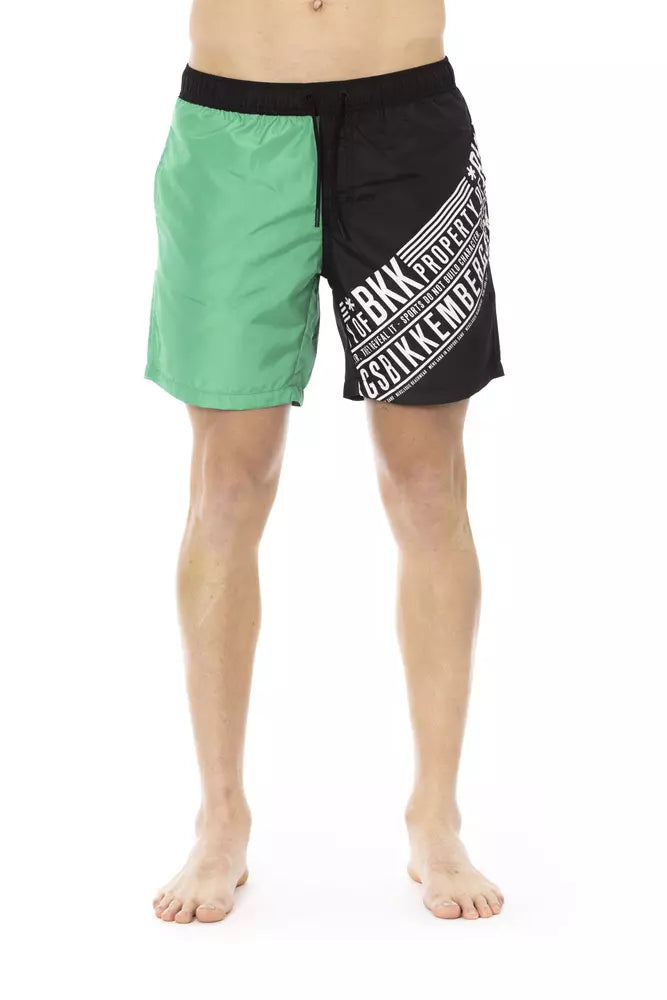 Grüne Bikkembergs Herren-Badehose aus Polyester