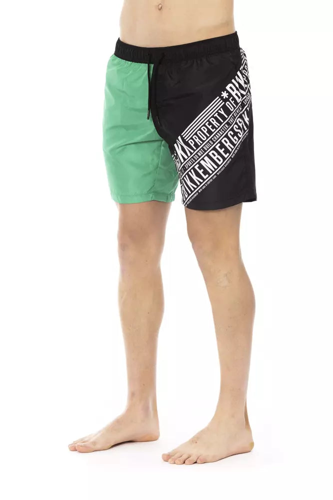 Grüne Bikkembergs Herren-Badehose aus Polyester