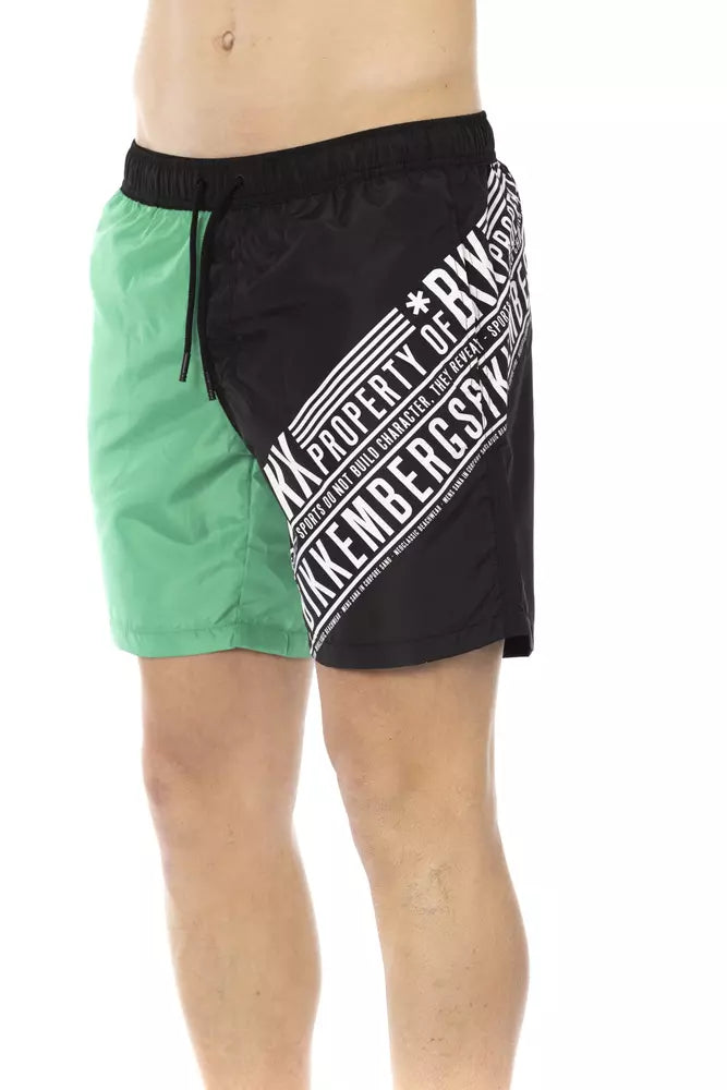 Grüne Bikkembergs Herren-Badehose aus Polyester