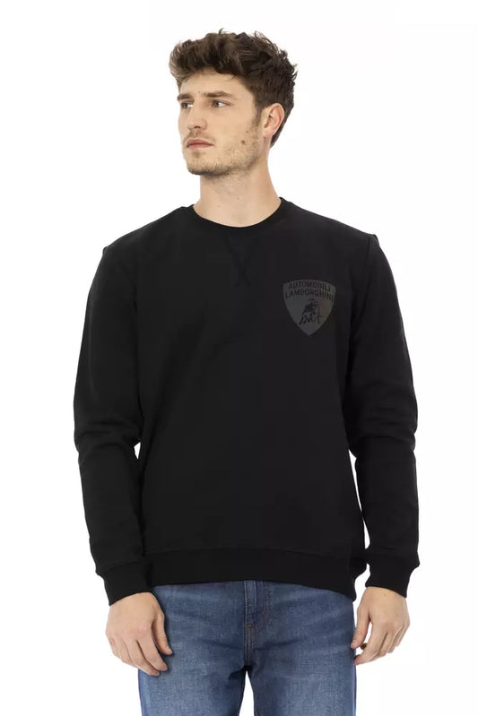Automobili Lamborghini Schwarzer Herren-Pullover aus Baumwolle
