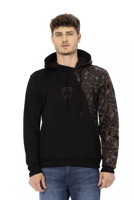 Automobili Lamborghini Schwarzer Herren-Hoodie aus Baumwolle
