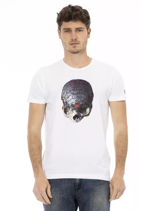 Trussardi Action Weißes Herren-T-Shirt aus Baumwolle
