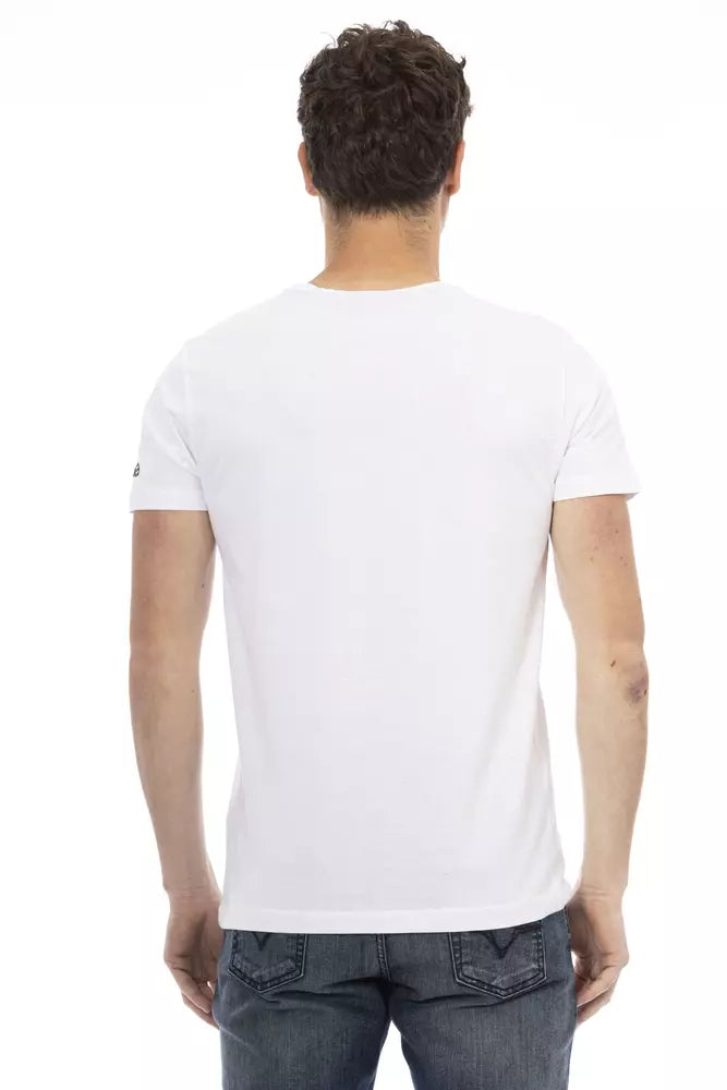 Trussardi Action Weißes Herren-T-Shirt aus Baumwolle